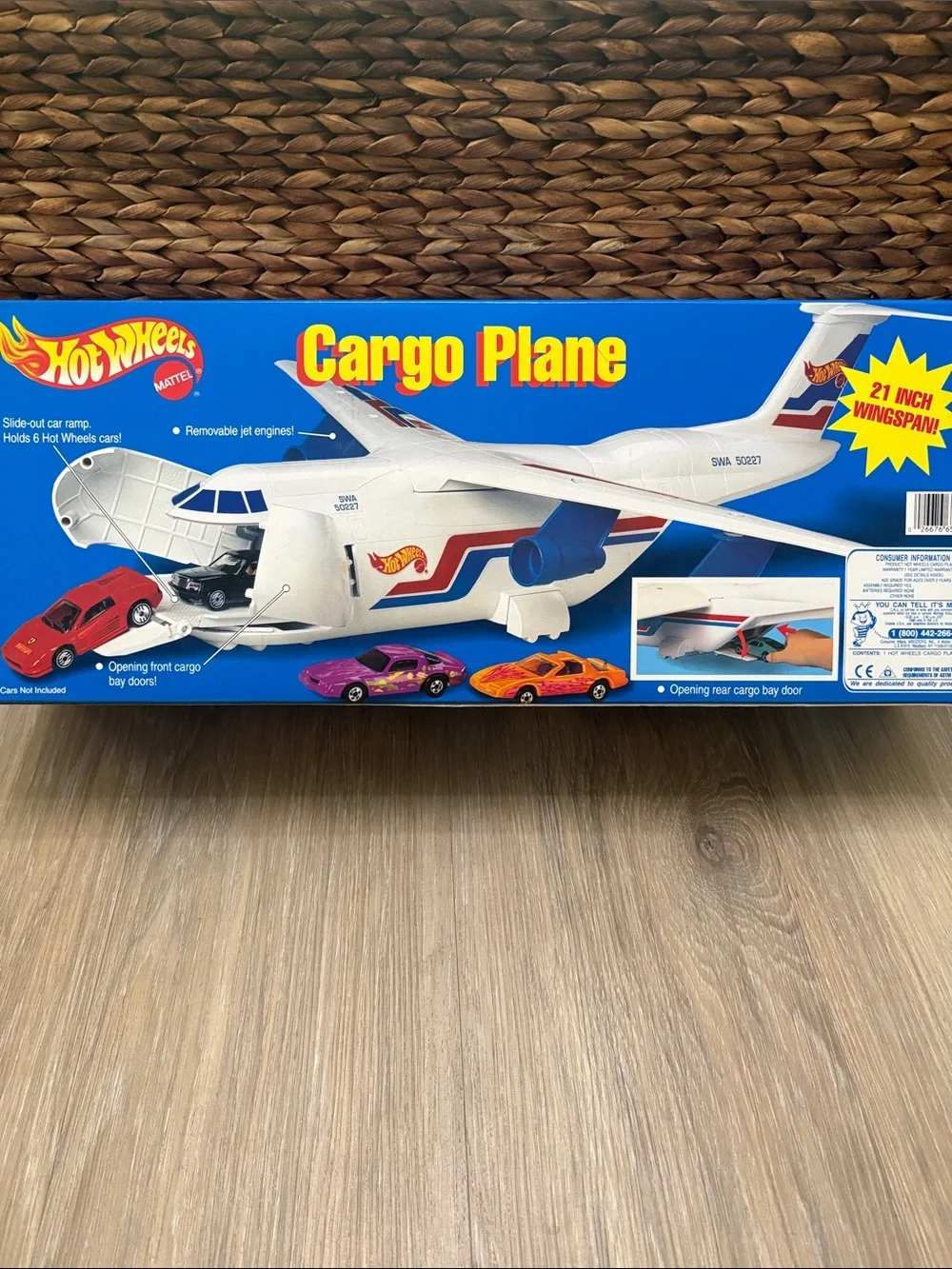 Vintage 1993 MATTEL Hot Wheels Cargo Plane New